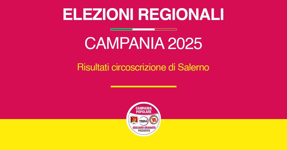 Risultati circoscrizione di Salerno