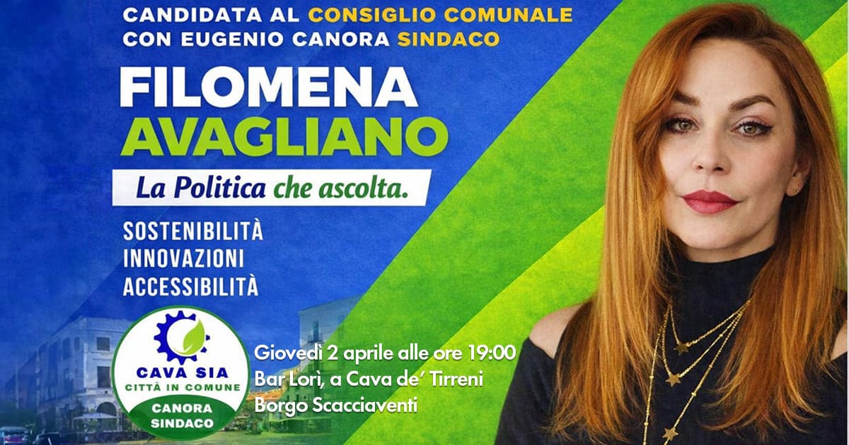Sanità, diritti e lavoro: Filomena Avagliano incontra la città il 2 aprile